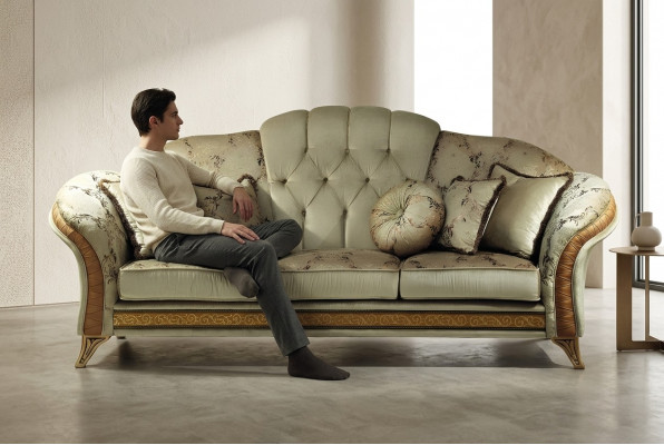 Schlofzofa Sofa 3-Sëtzer Grouss Bettfunktion Schlofzofen Sofaen Couchen arredoclassic