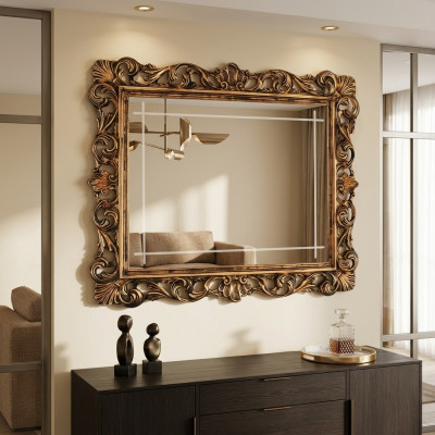 Klasseschen Design Spigel Italienesch Miwwelen Wandspigel Glas arredoclassic Nei
