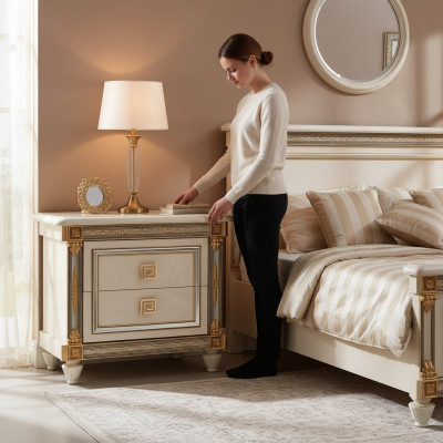 Design Nuetsdësch Bäizell Konsol Schlofzëmmer Luxus Konsolendëscher Italien