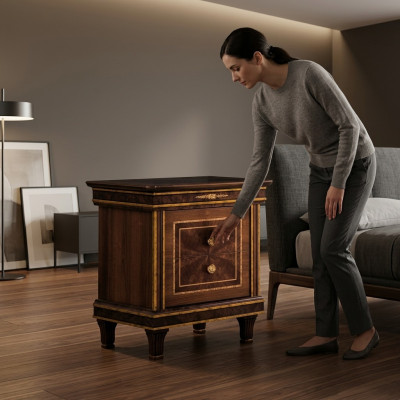 Nuecht Konsole Dësch Kommode Dëscher Konsolen Schaf Design Schlofkummer Bäistell.