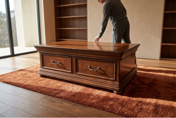 Design Féiss Coffeisdësch Birke Massiv Echt Holz Miwwelen Bäistellt Tisch Dëscher Nei