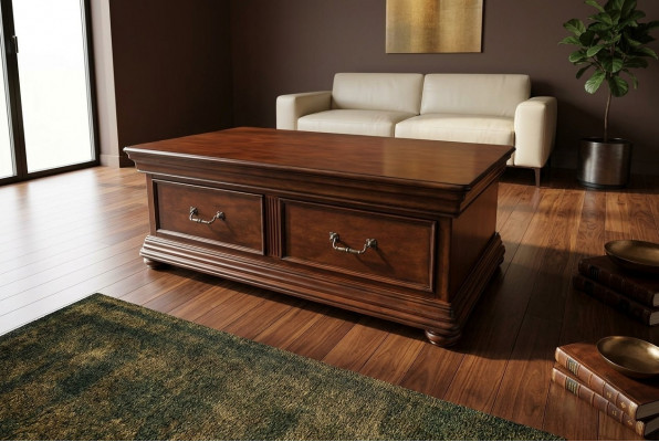 Design Féiss Coffeisdësch Birke Massiv Echt Holz Miwwelen Bäistellt Tisch Dëscher Nei