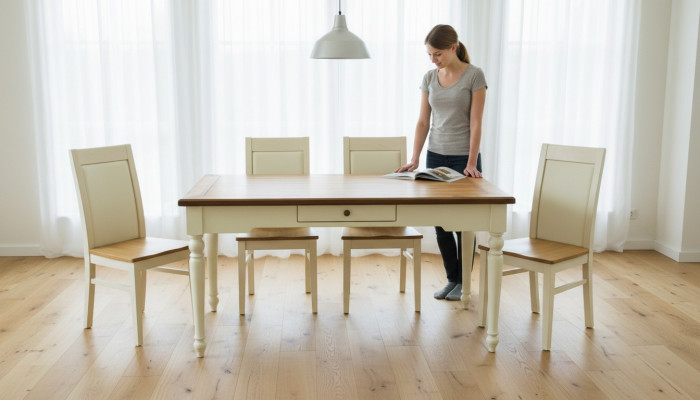 Modernen Iessdësch Dësch Dëscher Holzdësch Amerikanesch Iesszëmmer Landhausstil