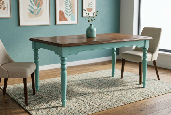 Iessdësch Dësch Grupp Iesszëmmer Wunnzëmmer Garnitur Holz Design Dëscher 150cm nei