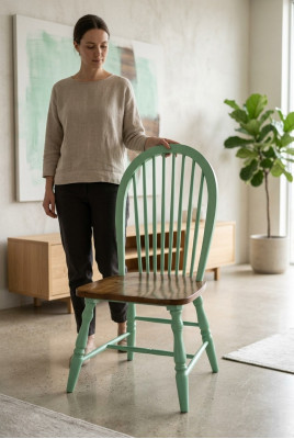 Stull Luxus Design Polster Massiv Holz Büro Office Iesszëmmer Still Sëtz Rëckleen