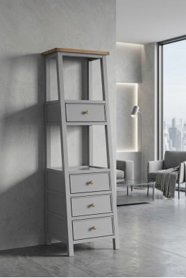 Regal Bicherregal Massivholz natierlech Handaarbecht Regal Büro Vitrin