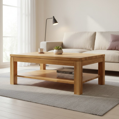 Couchtisch Holzdësch Massivholzdësch Eechtholt Nebendësch Dësch 120x80 Couchtischen