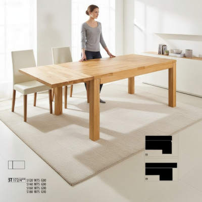 Dësch Iessdësch Massiv Miwwelen Iesszëmmer 180x90cm Echt Holz Vollholz Nei Dëscher