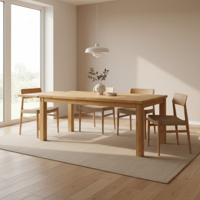 Iessdësch Holz Dëscher Wunn-Iess-Zëmmer Dësch 180x90cm Iessdëscher Massiv Massivholz