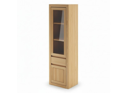 Holzschaf Glasvitrin Handgemaachten Massivholz-WunnzëmmerSchaf