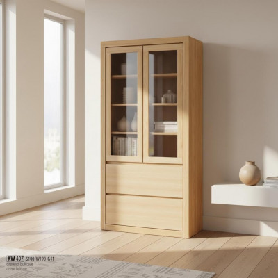 Vitrinn Vitrinnen Schaf Regal Holzschaf System Regaler Wunnzëmmer Glasvitrinn