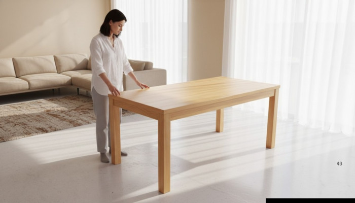 Iessdësch Holz Dëscher Wunn- Iesswunnzëmmer Dësch 180x90cm Iessdëscher Massiv Massivholz