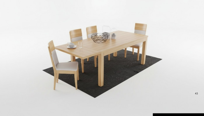 Iesszëmmer Grupp Komplett Set Garnitur 7tlg Dësch Dëscher Massivt Holz Miwwelen Nei