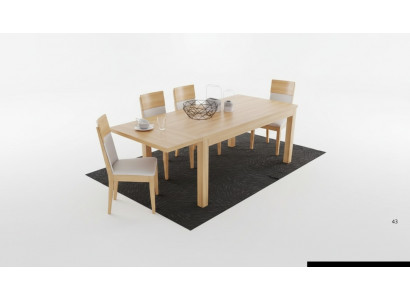 Iesszëmmer Grupp Komplett Set Garnitur 7tlg Dësch Dëscher Massivt Holz Miwwelen Nei