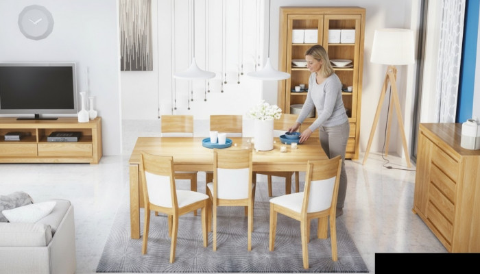 Iessdësch Holz Still 6x Lenstull Grupp Iesszëmmer Set Stull Set Dësch Nei Garnitur