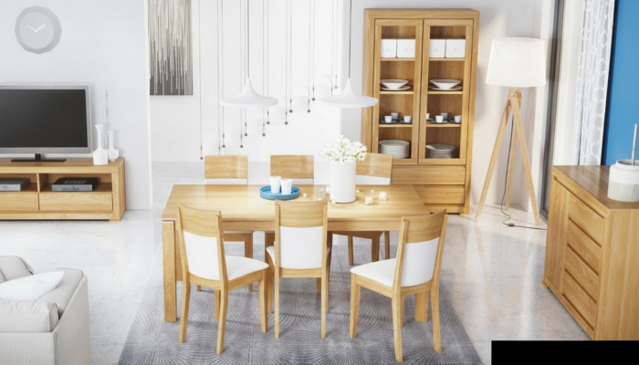 Iessdësch Holz Still 6x Lenstull Grupp Iesszëmmer Set Stull Set Dësch Nei Garnitur