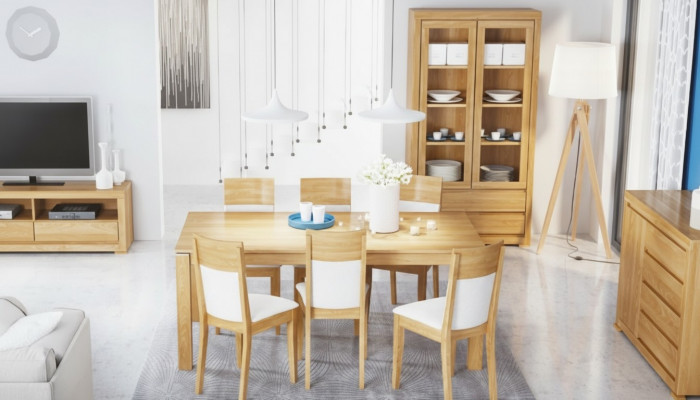 Iessdësch Holz Dëscher Wunn Iess Zëmmer Dësch 180x90cm Massiv Massivholz Iessdëscher