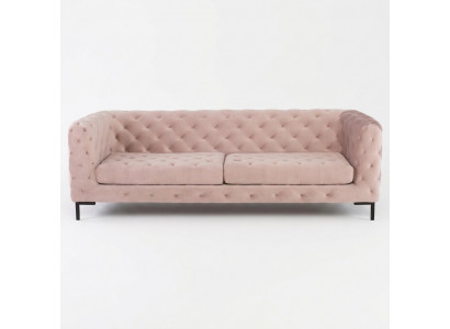 Chesterfield Sofa Canapé Polster Stoff Lieder Couchen Polstersaz 3 Sëtzer