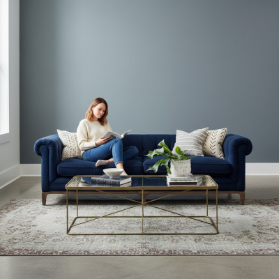 Chesterfield Sofa Canapé Polster Lieder Stoff Canapé Polster Garnitur 4-Sëtzeger