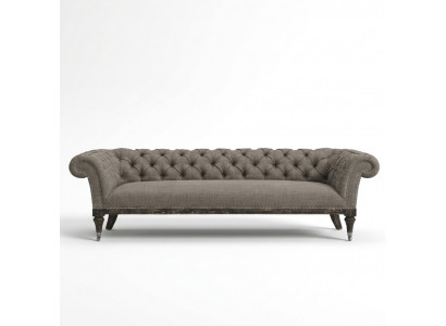 Chesterfield Sofa Canapé Polster Stoff Lieder Couchen Polster Garnitur 4-Sëtzer