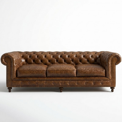 Designer Chesterfield brongen dräi-Sëtzer Luxus 3-Sëtzer Canapé