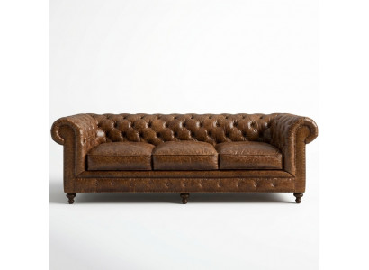 Designer Chesterfield brongen dräi-Sëtzer Luxus 3-Sëtzer Canapé