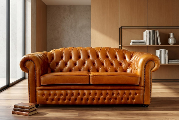 Chesterfield Sofa Canapé Polster Stoff Lieder Couchen Bruen Garnitur 3 Sëtzer