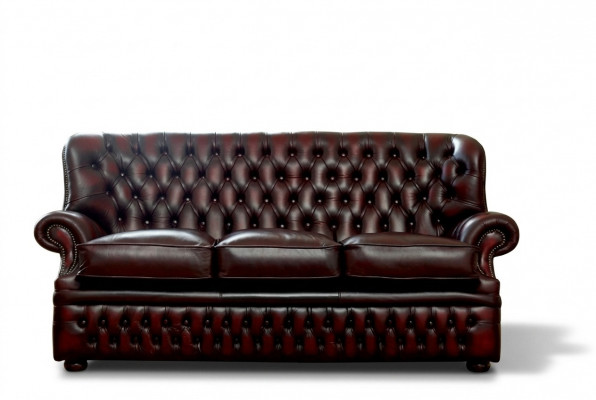 Brongen Chesterfield 3-Sëtzer am antike Stil Designer Stotzëmmer Couch