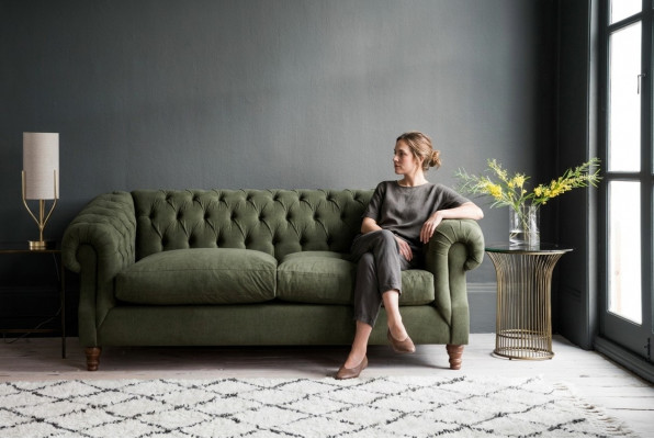 Wunnzëmmer Canapé # Luxus Couch # Polster Designer Klassiker Miwwelen
