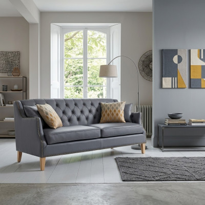 Couch Gro Chesterfield Büro Canapé Empfangs Sofa Lieder Textil Nei jvmoebel ®