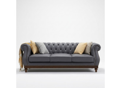 Chesterfield Sofa Canapé Polster Lieder Couchen Stoff Polster Garnitur