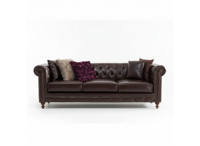 Chesterfield Sofa Canapé Polster Stoff Lieder Canapéen Polster Garnitur 3 Sëtzer