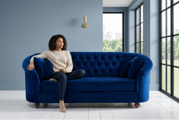 jvmoebel ® - Lieder Sofa Couch - Royal Blo Polster Drësëtzeger Couch Garnitur