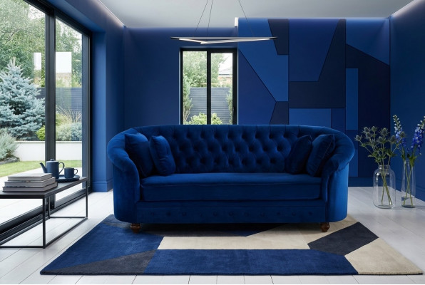 jvmoebel ® - Lieder Sofa Couch - Royal Blo Polster Drësëtzeger Couch Garnitur