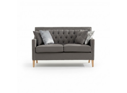 Chesterfield Sofa Couchen Polster Garnitur Couch Polster Stoff 2 Sëtz.