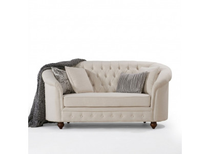 Klassesch Textil Couch - Béis Chesterfield Stoff Sofa 2 Sëtzplatz Nei jvmoebel ®