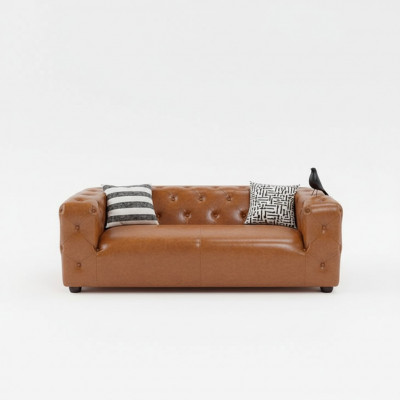 Amerikaneschen Stil Chesterfield Sofa Canapé Lieder Polster Dräisëtzer Brong