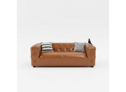 Amerikaneschen Stil Chesterfield Sofa Canapé Lieder Polster Dräisëtzer Brong