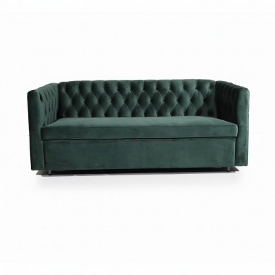 Amerikanesche Stil Chesterfield Sofa Canapé Lieder Polsteren Dräisëtzer Gréng