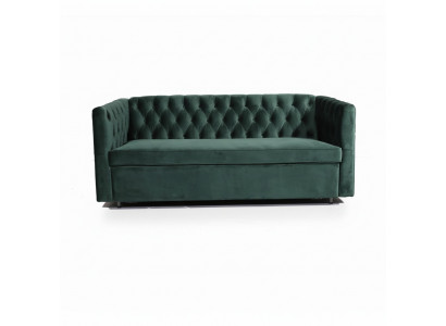 Amerikanesche Stil Chesterfield Sofa Canapé Lieder Polsteren Dräisëtzer Gréng