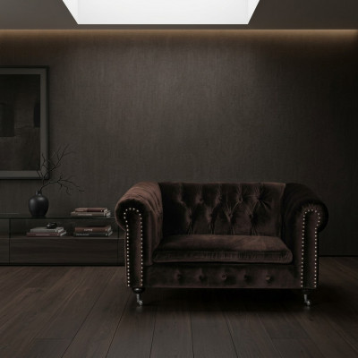 Schwaarz Barock Sofa Couch - Chesterfield Stoff 2 Sëtzer Lieder Textil jvmoebel ®