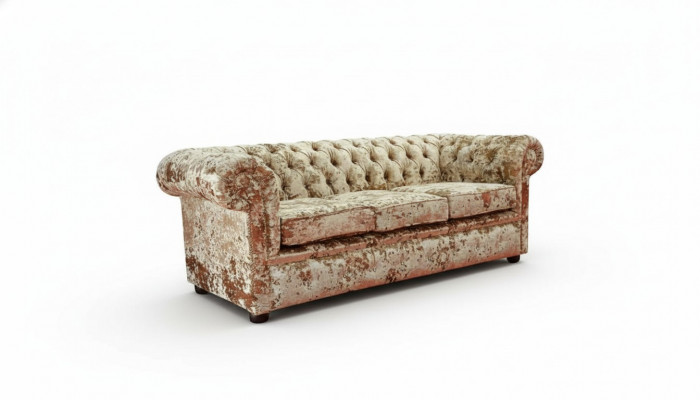 Designer Wohnzimmer Sofa - Textil Samt Stoff Bezuch - Klassesch Couch