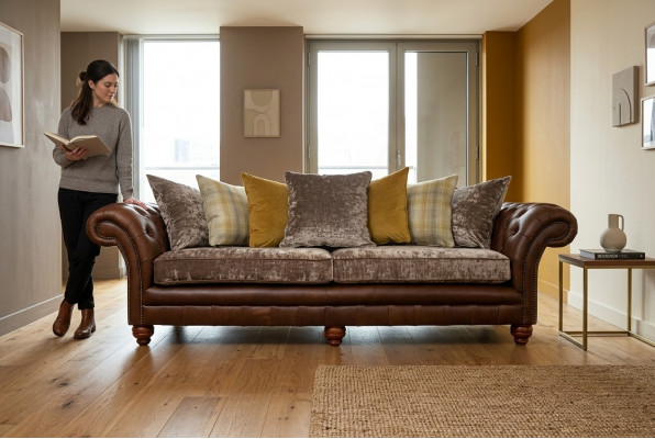 Klassesch Luxus Barock Rokoko Canapé Chesterfield Canapé Textil Lieder Canapé
