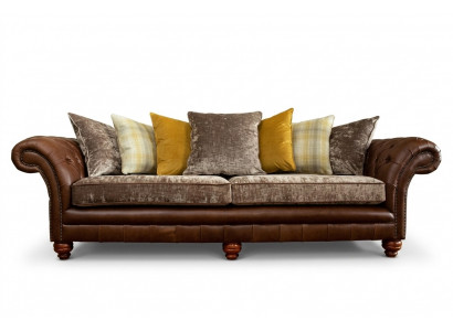 Klassesch Luxus Barock Rokoko Canapé Chesterfield Canapé Textil Lieder Canapé