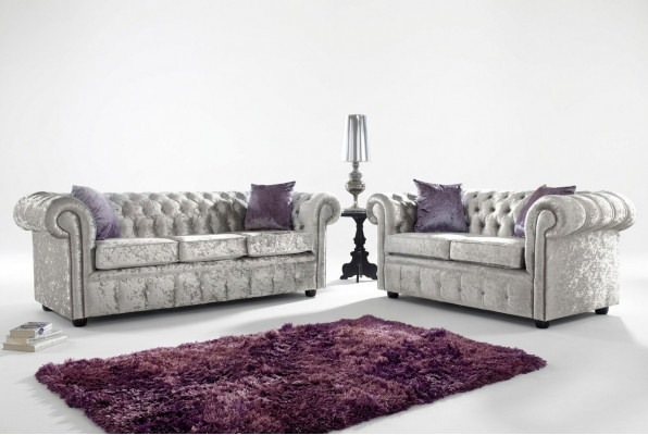 Sofagarnitur Chesterfield 3+2 Sëtz Klassesch Barock Rokoko Sofa Textil Lieder