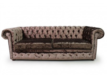 Chesterfield 5 Sëtz Klassesch Luxus Barock Rokoko Sofa Couch Textil Lieder