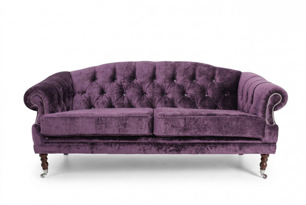 Barock Rokoko Canapé Couchage Textil Samt Chesterfield - Designer Couchen