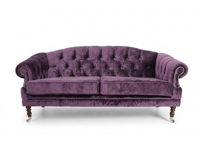 Barock Rokoko Canapé Couchage Textil Samt Chesterfield - Designer Couchen