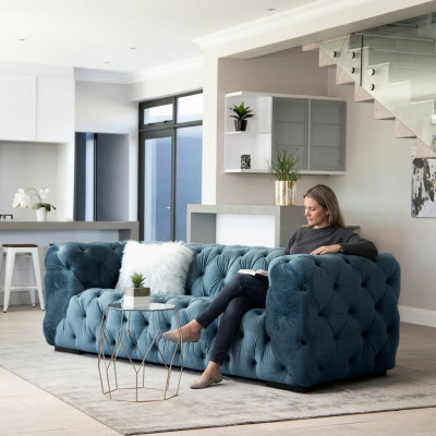 Chesterfield 3-Sëtz Moderne Luxus Couch Designer Wunnzëmmer Dräisëtzer