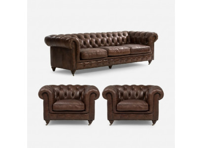 Sëtzgarnitur 3+1 Sëtzer Couch Polster Sëtz Chesterfield Couchen Textil Lieder Nei